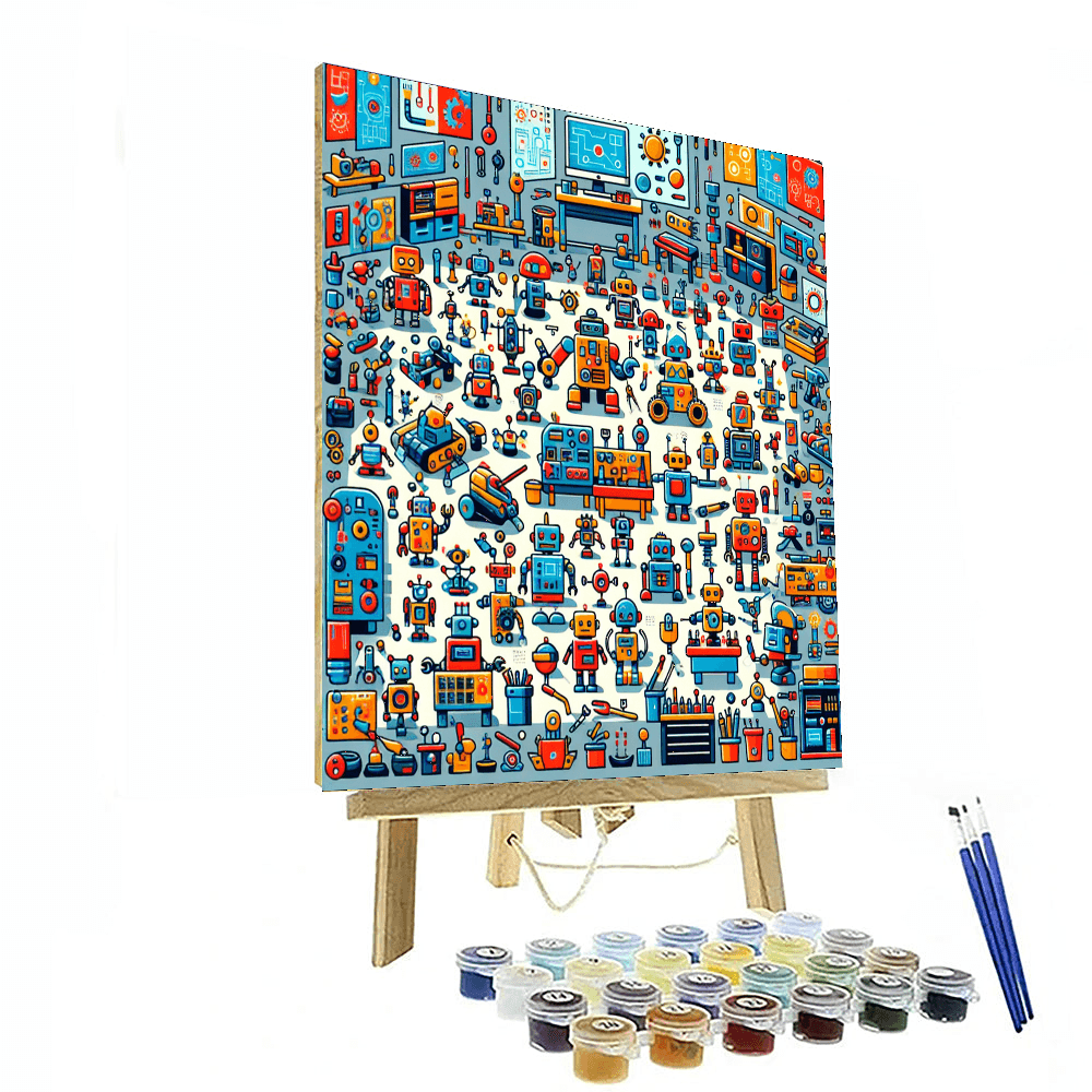 Robot Workshop Painting By Numbers Kit