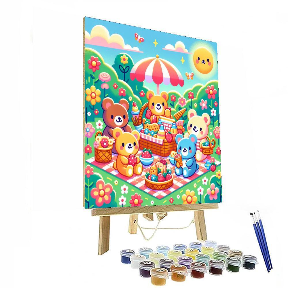 Charming Cuddly Bears Numbered Painting Kits