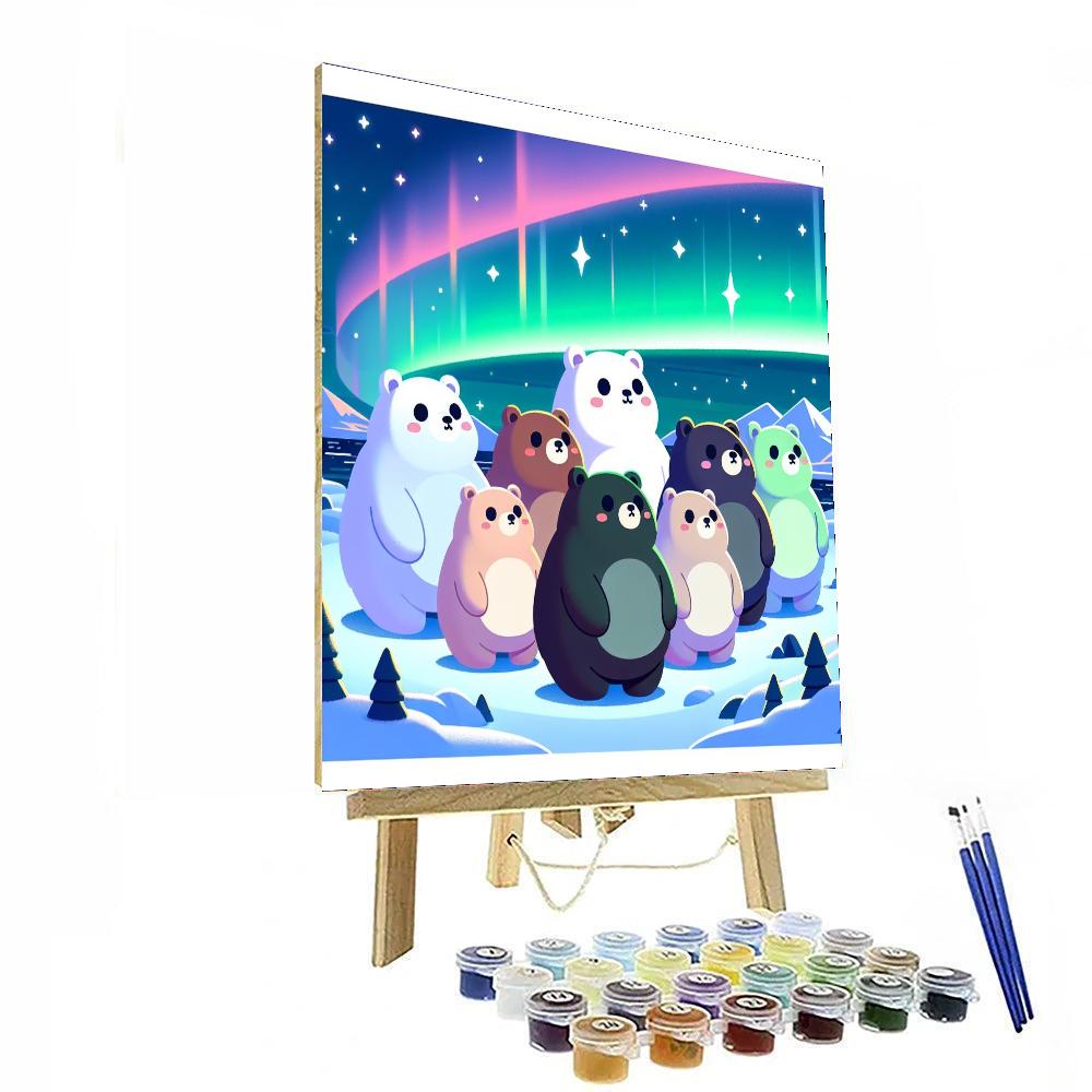 Aurora Borealis Bears Numbered Painting Kits