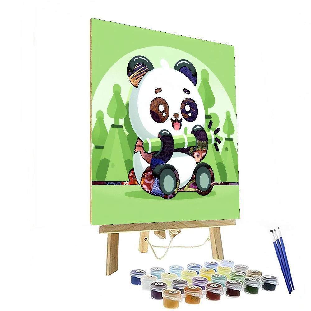 Cheery Panda DIY Paint By Numbers