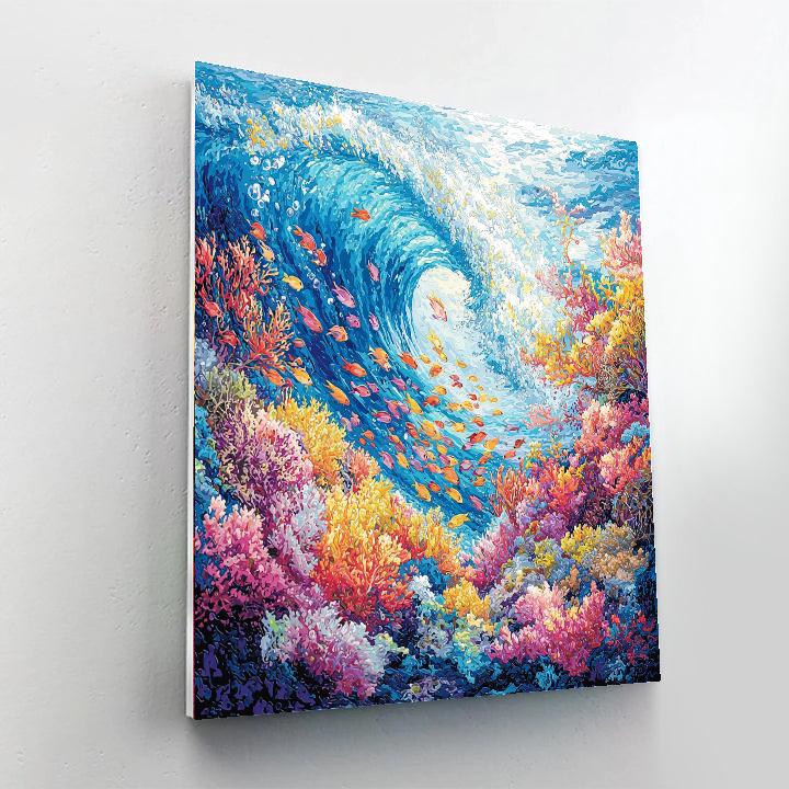 Hokusai Inspired Underwater Reverie  Paint By Numbers Kits