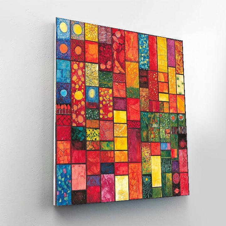 Paul Klee Inspired Energetic Mosaic  Numbered Painting Kits