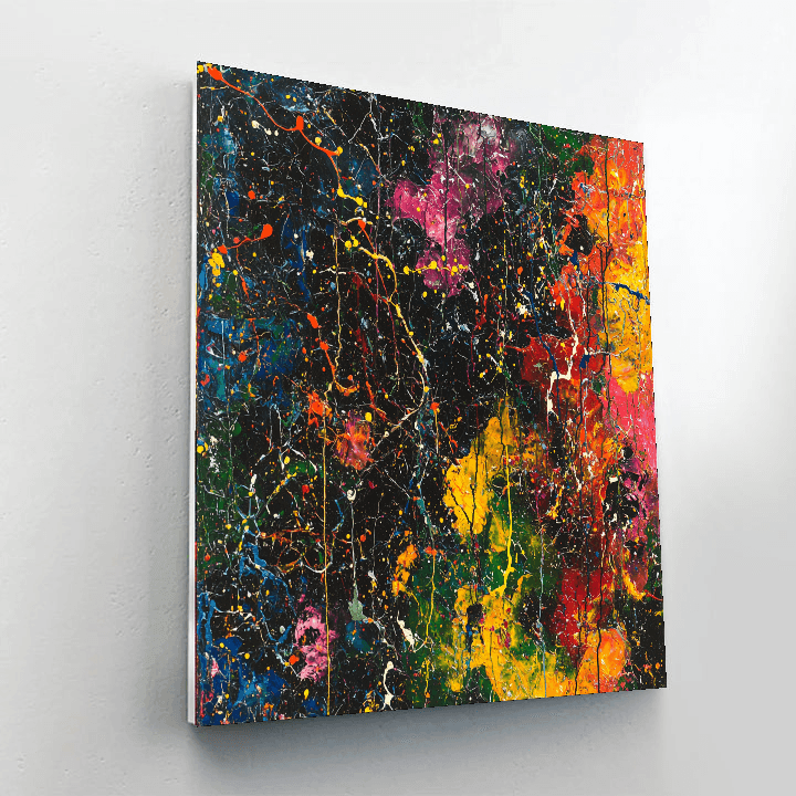 Jackson Pollock Inspired Abstract Equinox  Paint By Numbers Kits