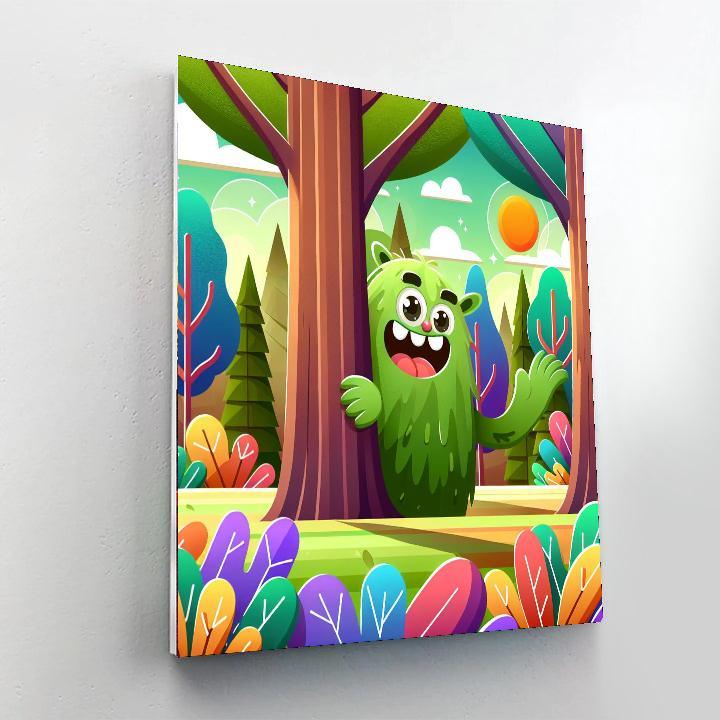 Silly Forest Monsters Paint By Numbers Art