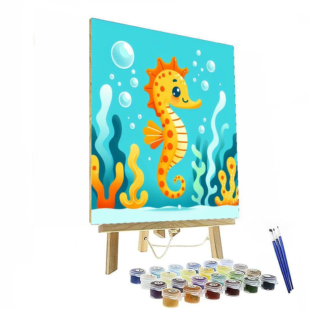 Cheerful Seahorse Paint By Numbers Kits