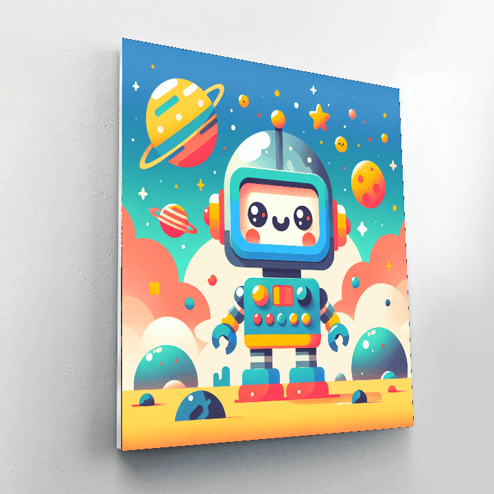 Adventurous Robot Painting Number Kit