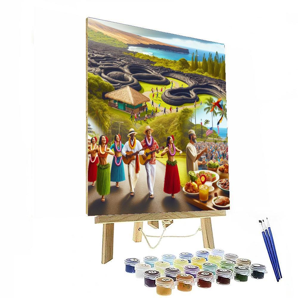 Pahoa Lava Tree State Park Festival Paint By Numbers Art