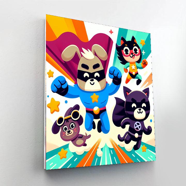 Adventures Of Super Pets Painting Number Kit