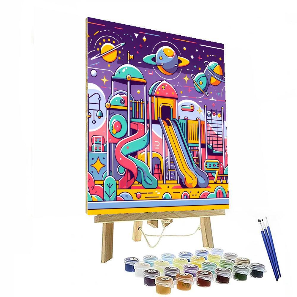 Outer Space Playground Painting Number Kit