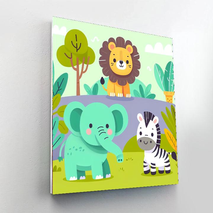 Jungle Safari Experience Paint By Numbers Art