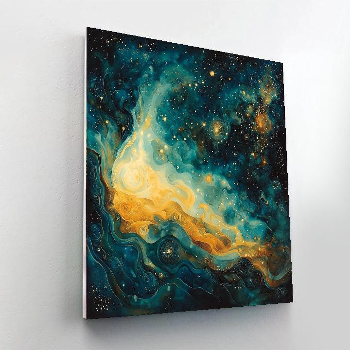 Max Ernst Inspired Ethereal Cosmic Whispers  Painting Number Kit