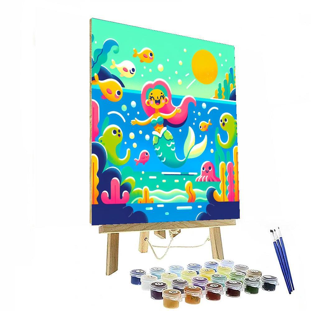 Majestic Mermaid Lagoon Paint By Numbers Art
