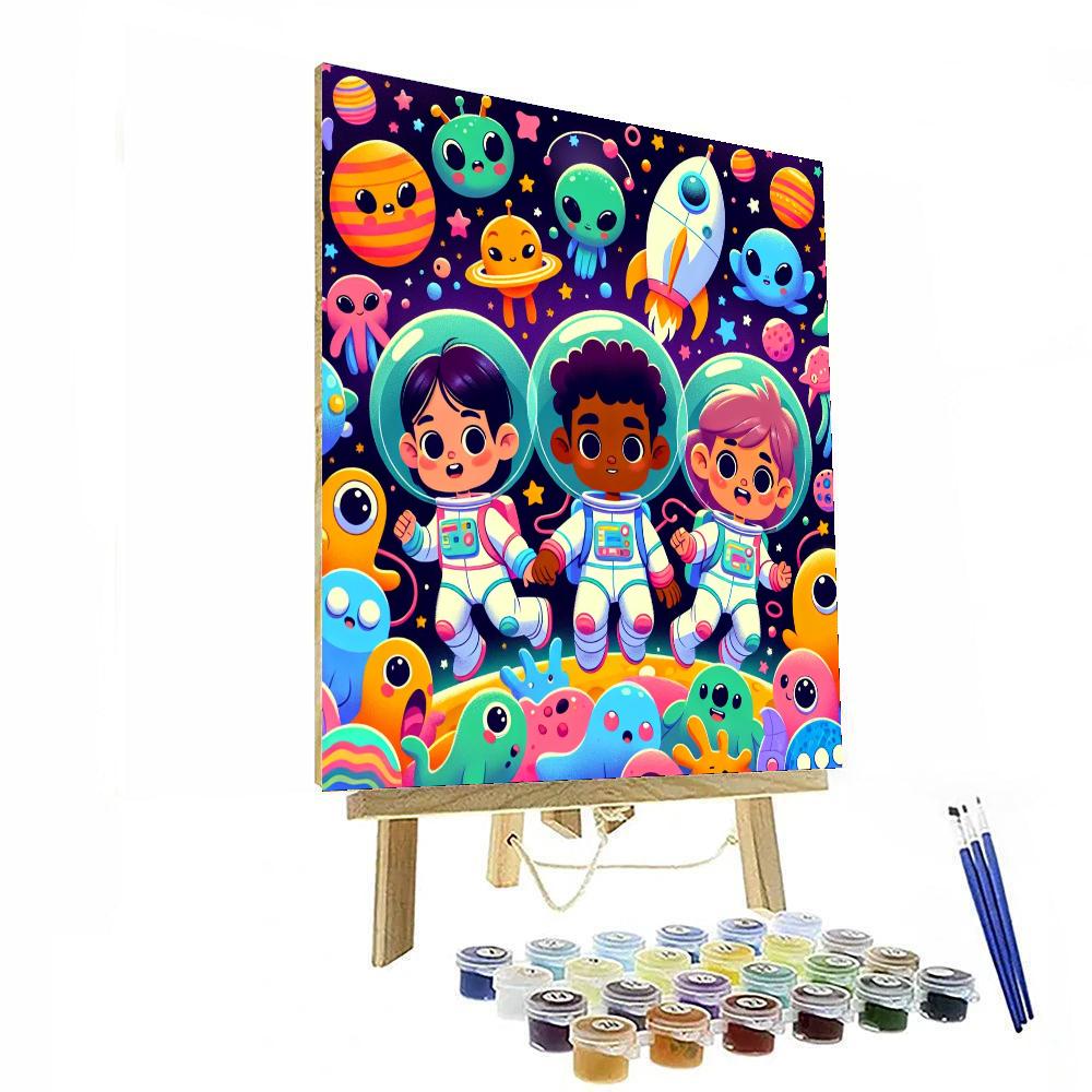 Friendly Space Exploration Painting Number Kit