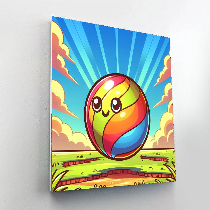 Energetic Bouncing Ball Paint By Numbers Art