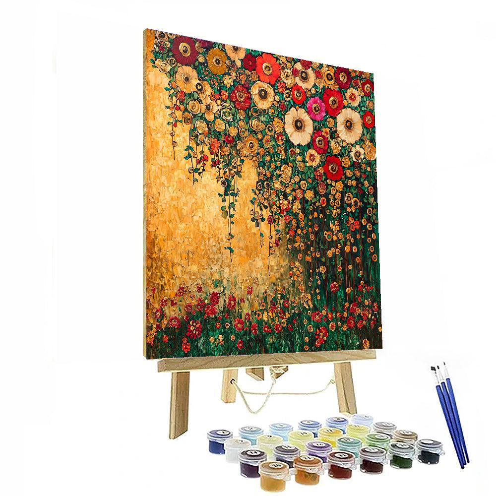 Gustav Klimt Inspired Charming Flora  Paint By Number