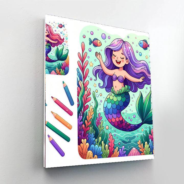 Marvelous Mermaid Magic Number Painting