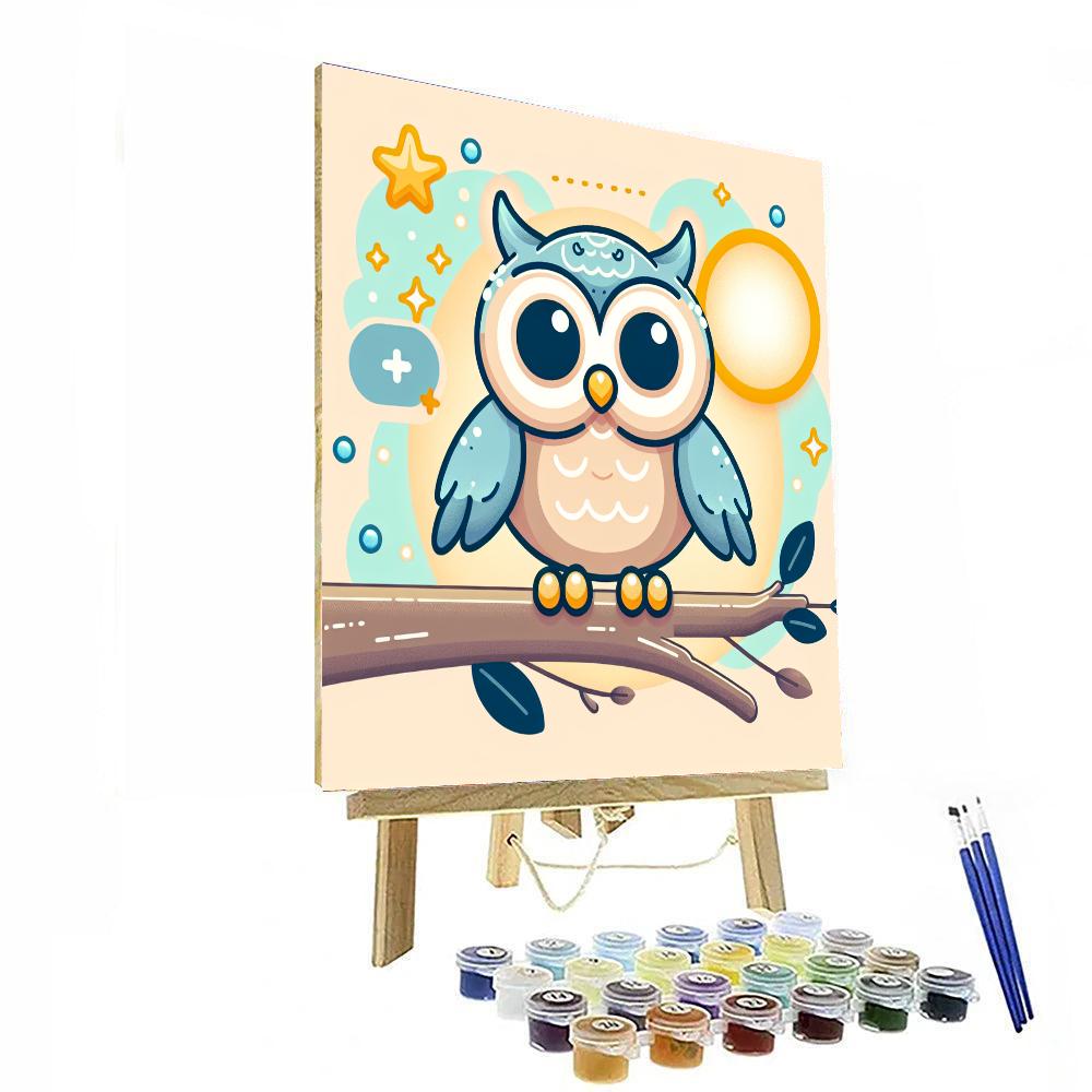 Curious Owl's Nocturnal World Paint By Numbers Art