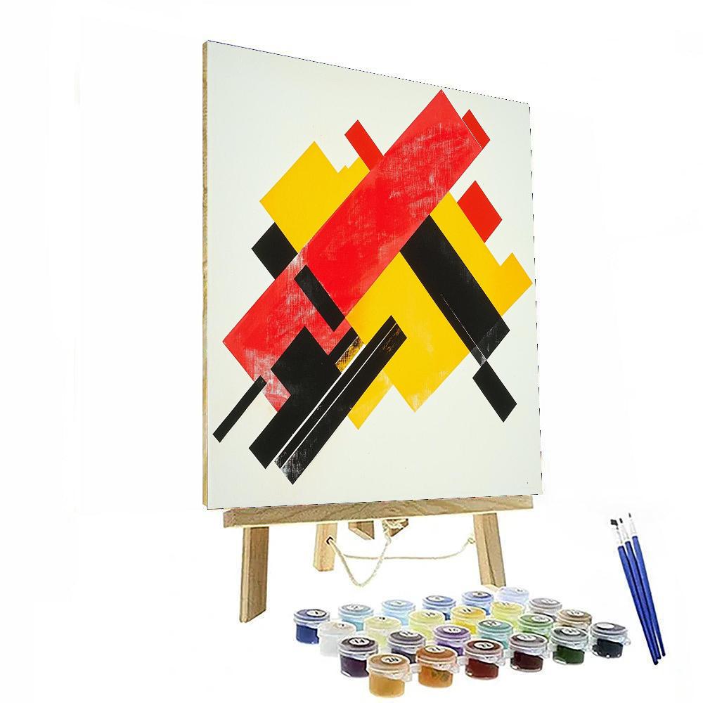 Kazimir Malevich Inspired Bold Geometry  DIY Paint By Numbers