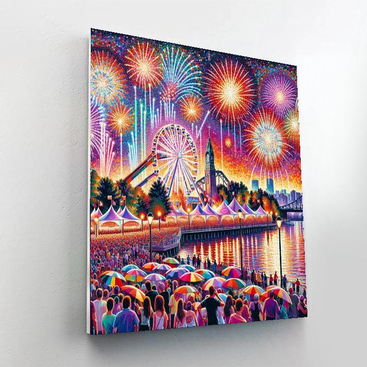 Montreal Fireworks Festival - Canada Numbered Painting Kits