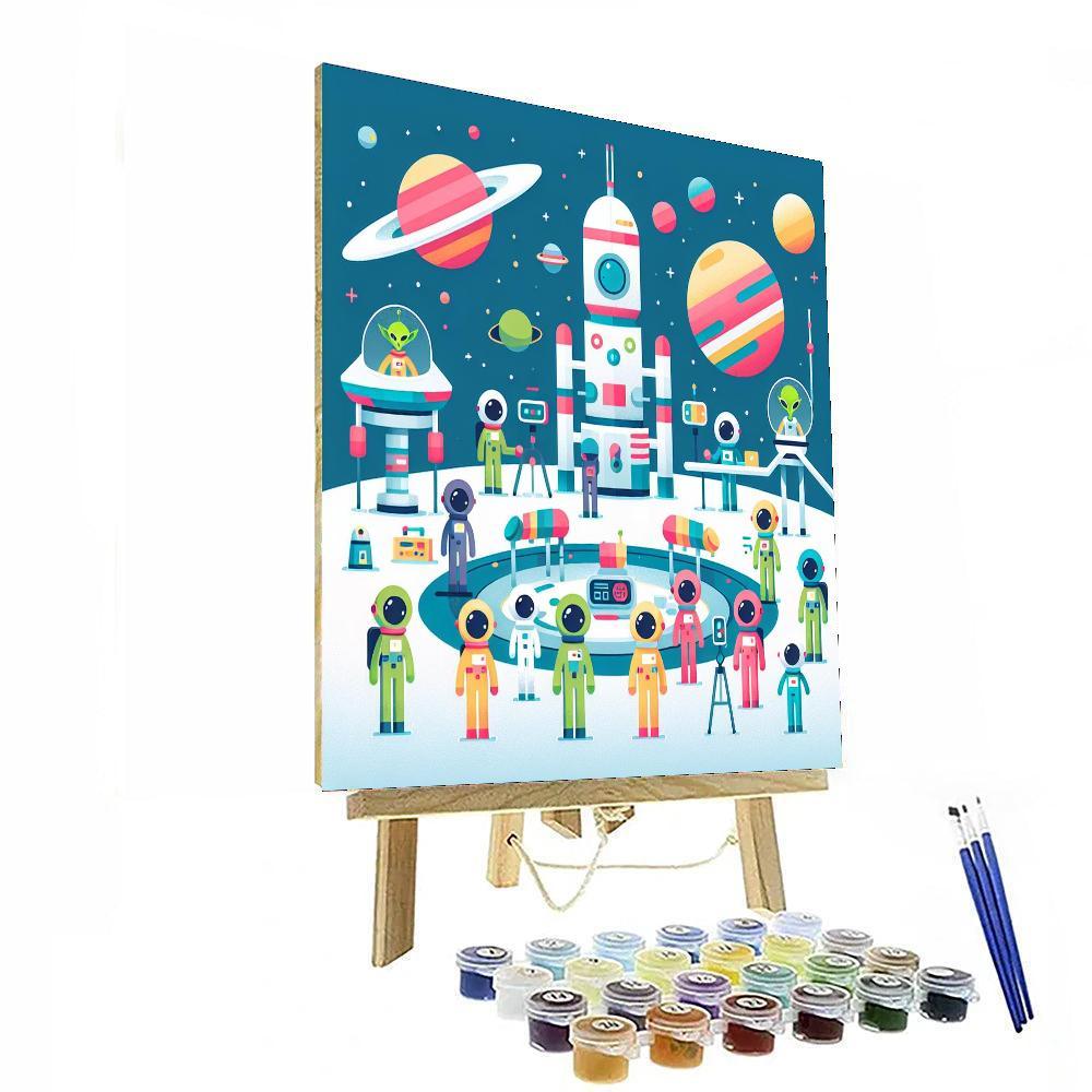 Space Station Surprise DIY Paint By Numbers
