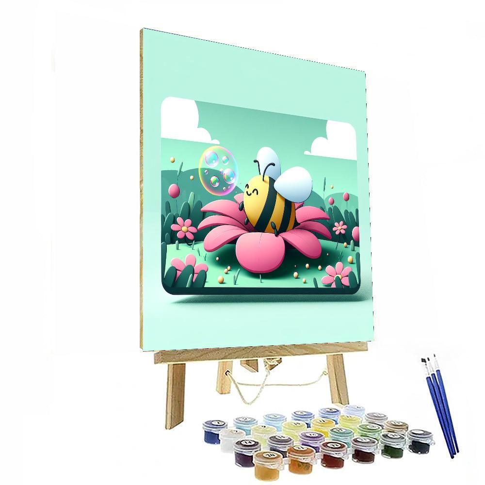 Bubble-blowing Bumblebee Paint By Color