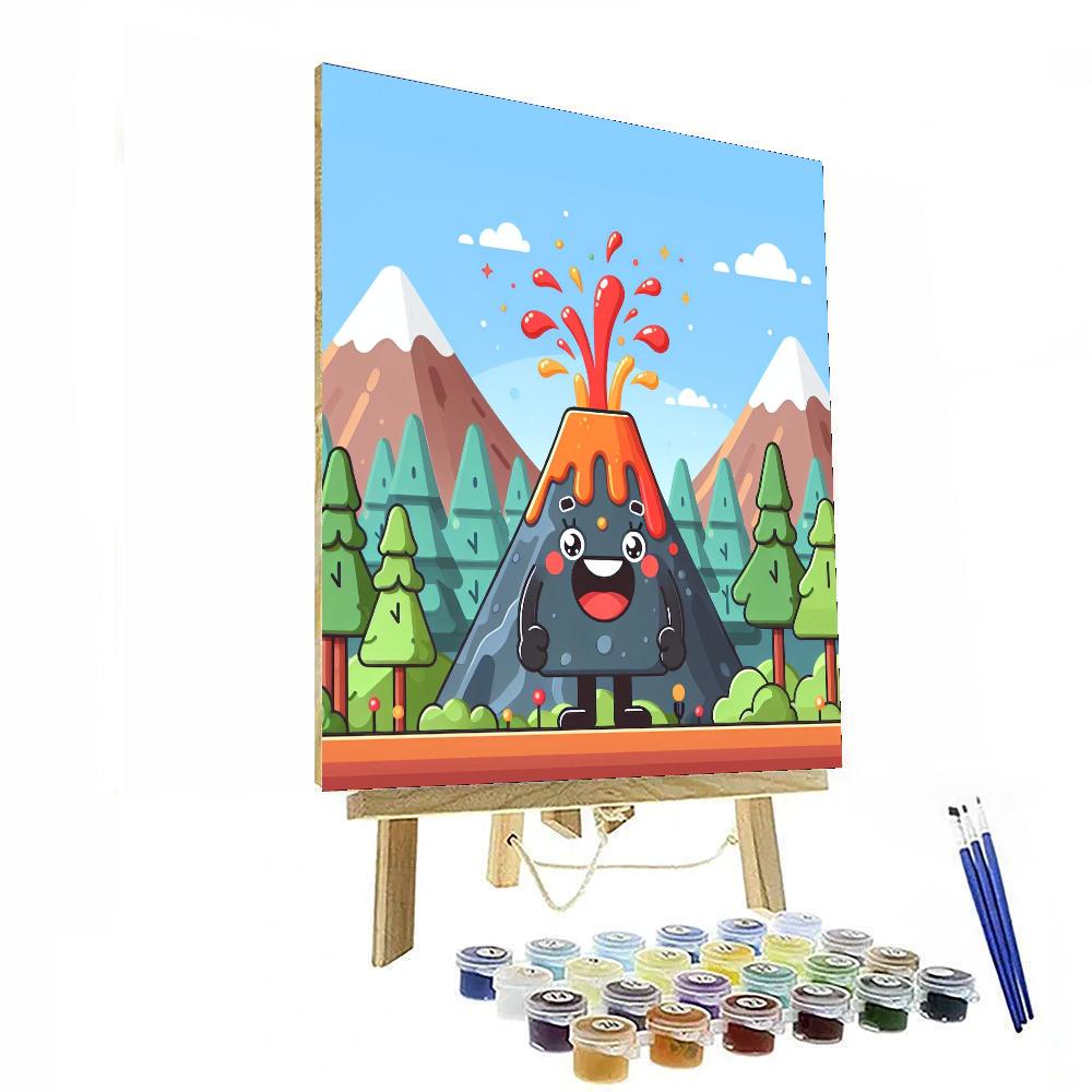 Bubbling Volcanoes Paint By Numbers Art