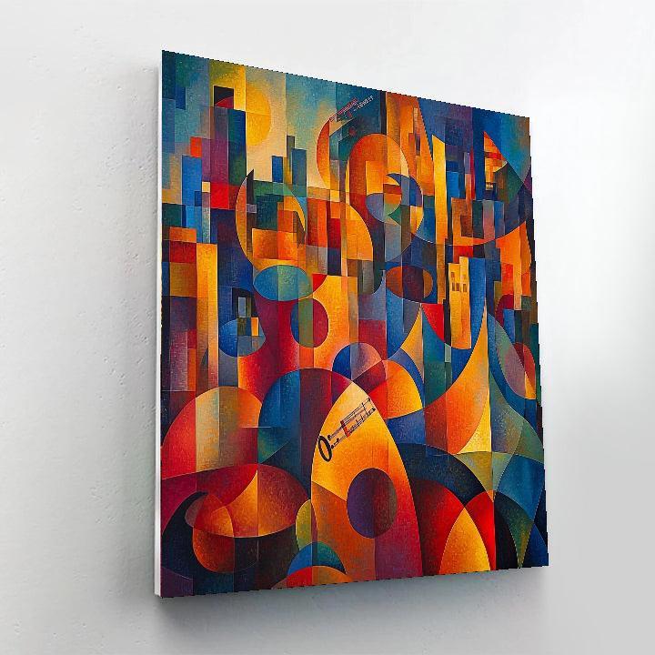 Wassily Kandinsky Inspired Urban Rhythms And Jazz  Number Painting