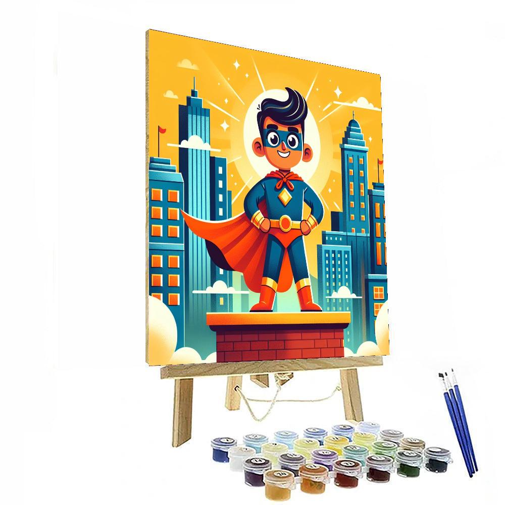 Superhero Sidekick DIY Paint By Numbers