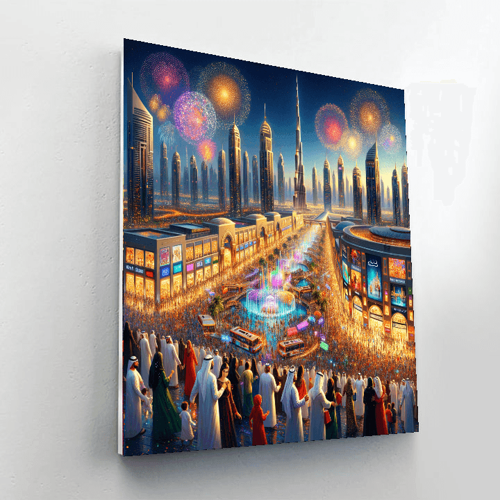 Dubai Shopping Festival - Dubai Painting By Numbers Kit