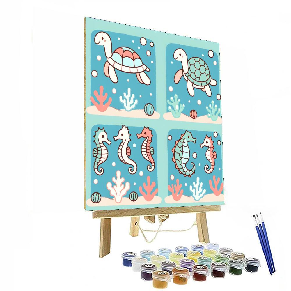Serene Oceanic Retreat Painting By Numbers Kit