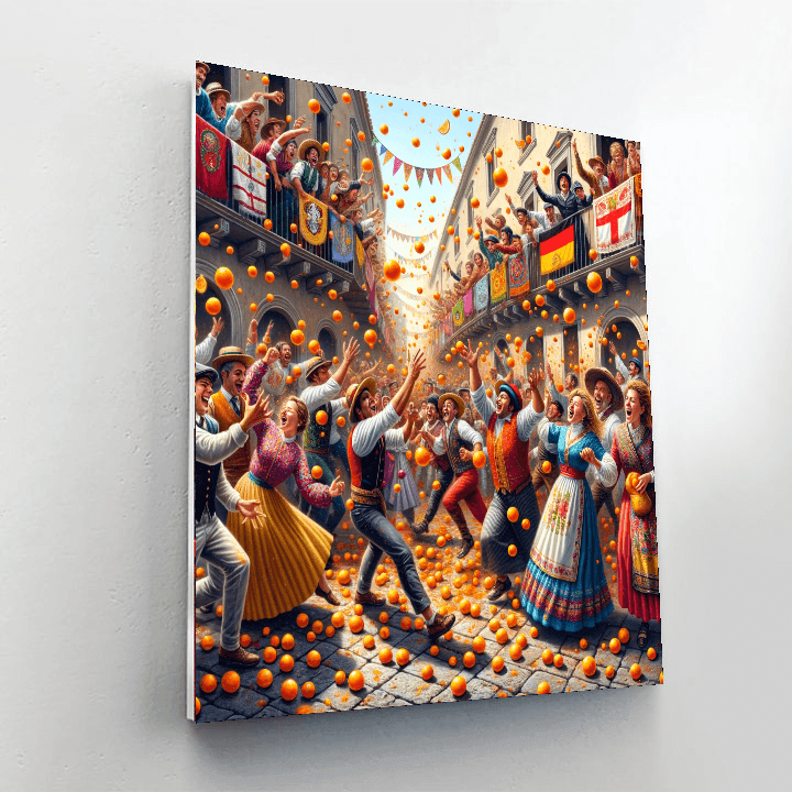 Carnival Of Ivrea - Ivrea, Italy Numbered Painting Kits