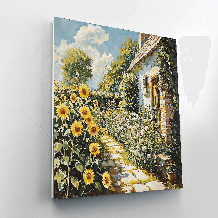 Helen Allingham Inspired Cottage Garden Afternoon  Paint By Color