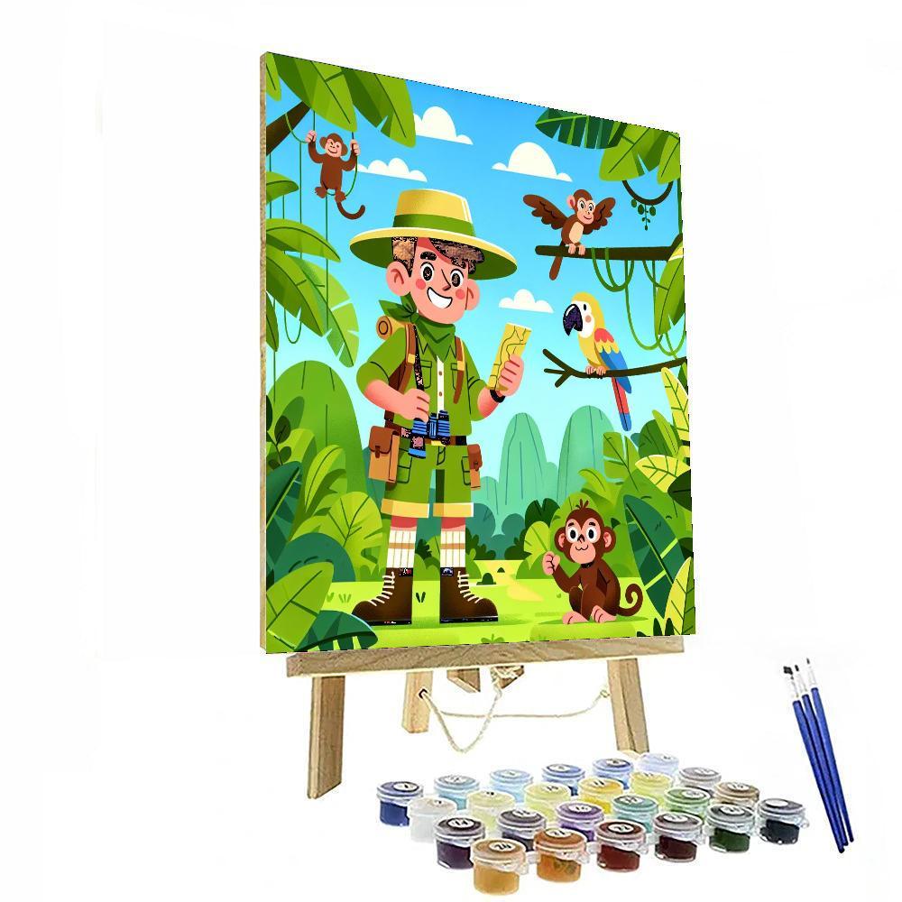 Brave Explorer Jungle Trek Painting Number Kit