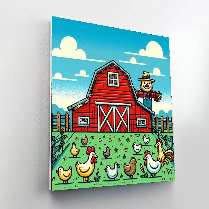 Sunny Day Farm Fun Painting By Numbers Kit