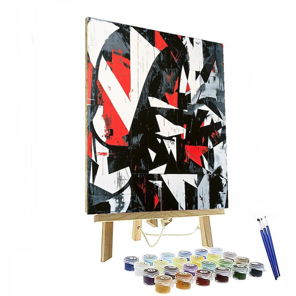 Banksy Inspired Fragments Of Society  Number Painting