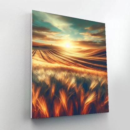 Golden Wheat Field Glory Number Painting