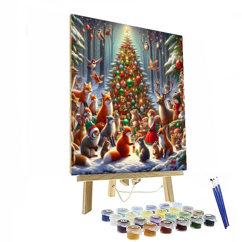 Merry Woodland Christmas Numbered Painting Kits