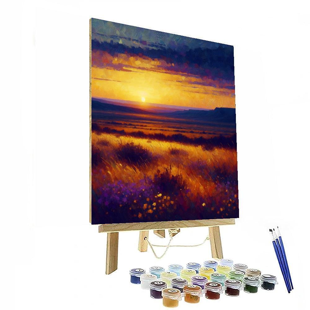 Golden Prairie Sunset Paint By Numbers