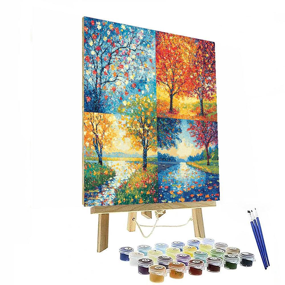 Georges Seurat Inspired Spirit Of The Seasons  Numbered Painting Kits