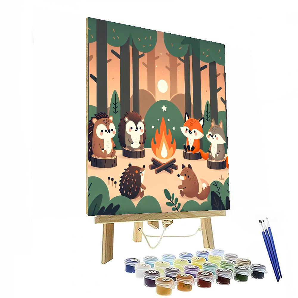 Cozy Woodland Home Painting By Numbers Kit