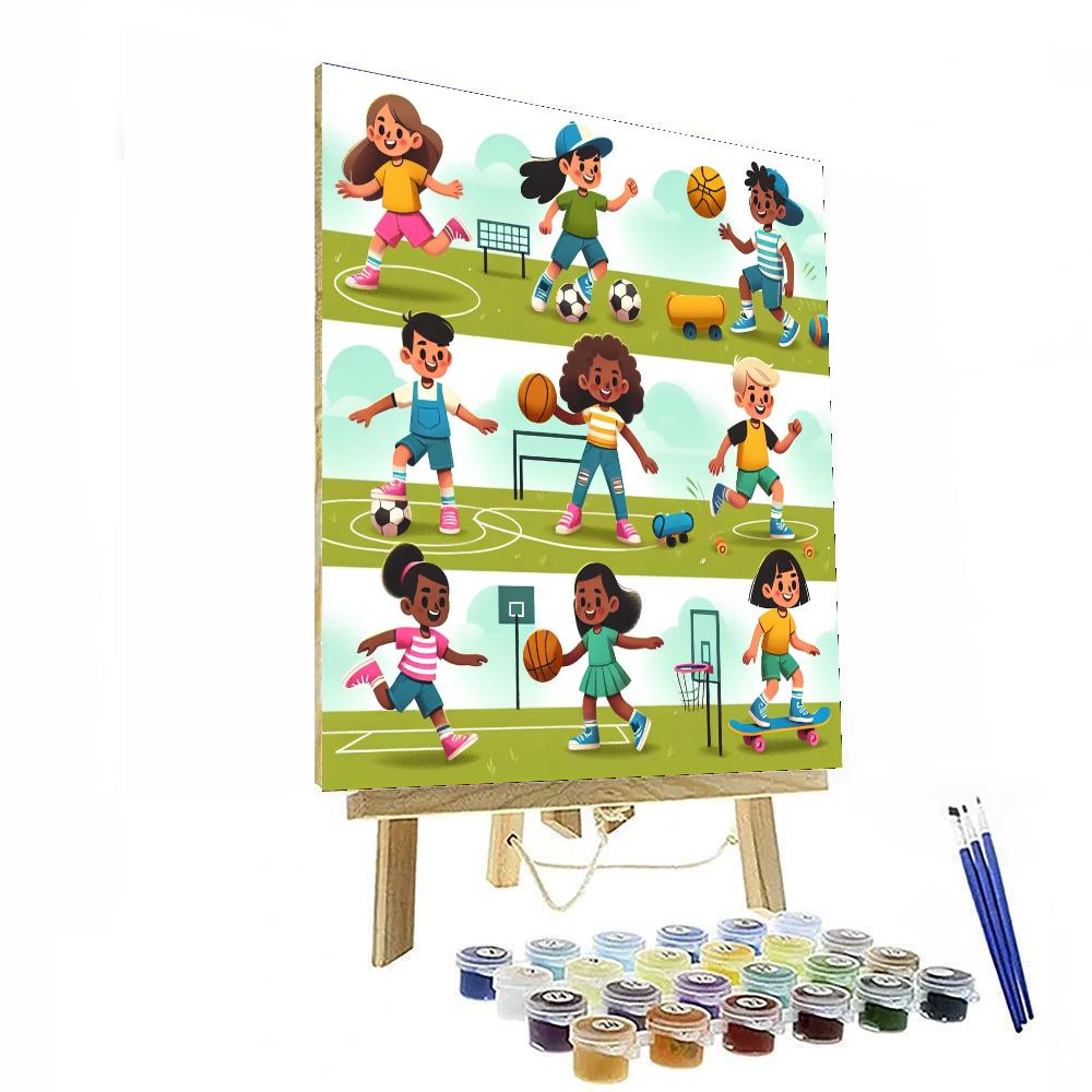 Sporty Adventure Squad Paint By Numbers