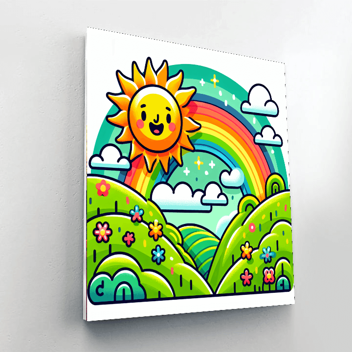 Sunshine And Rainbows Paint By Color