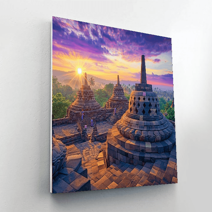 Borobudur Temple Painting By Numbers Kit