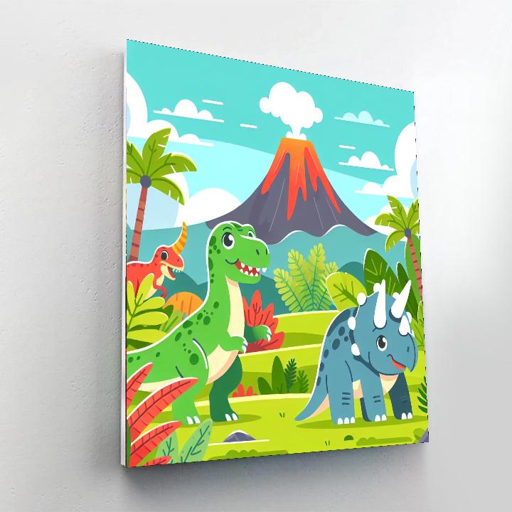 Dino Dreams Paint By Numbers Art