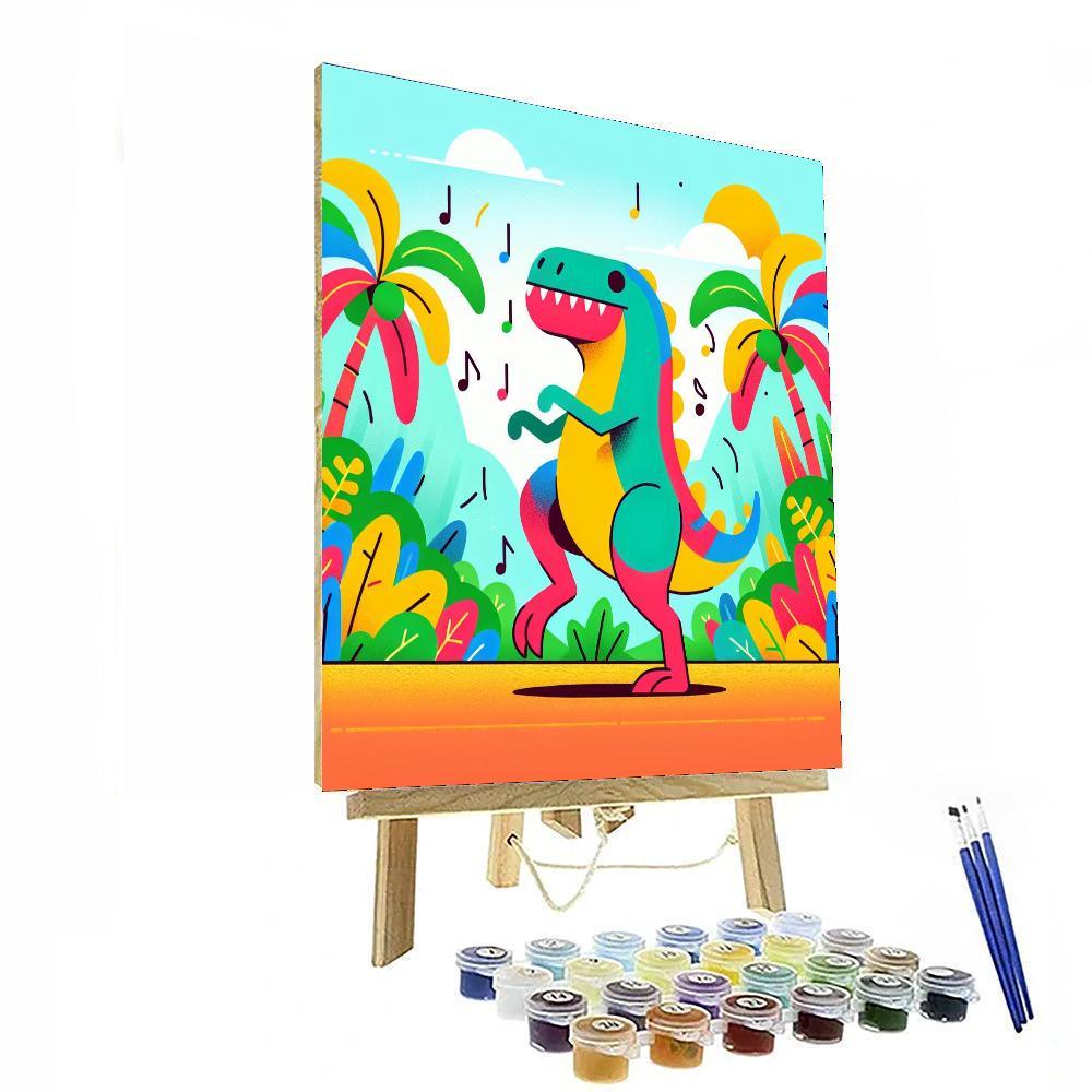 Funky T-rex Painting Number Kit