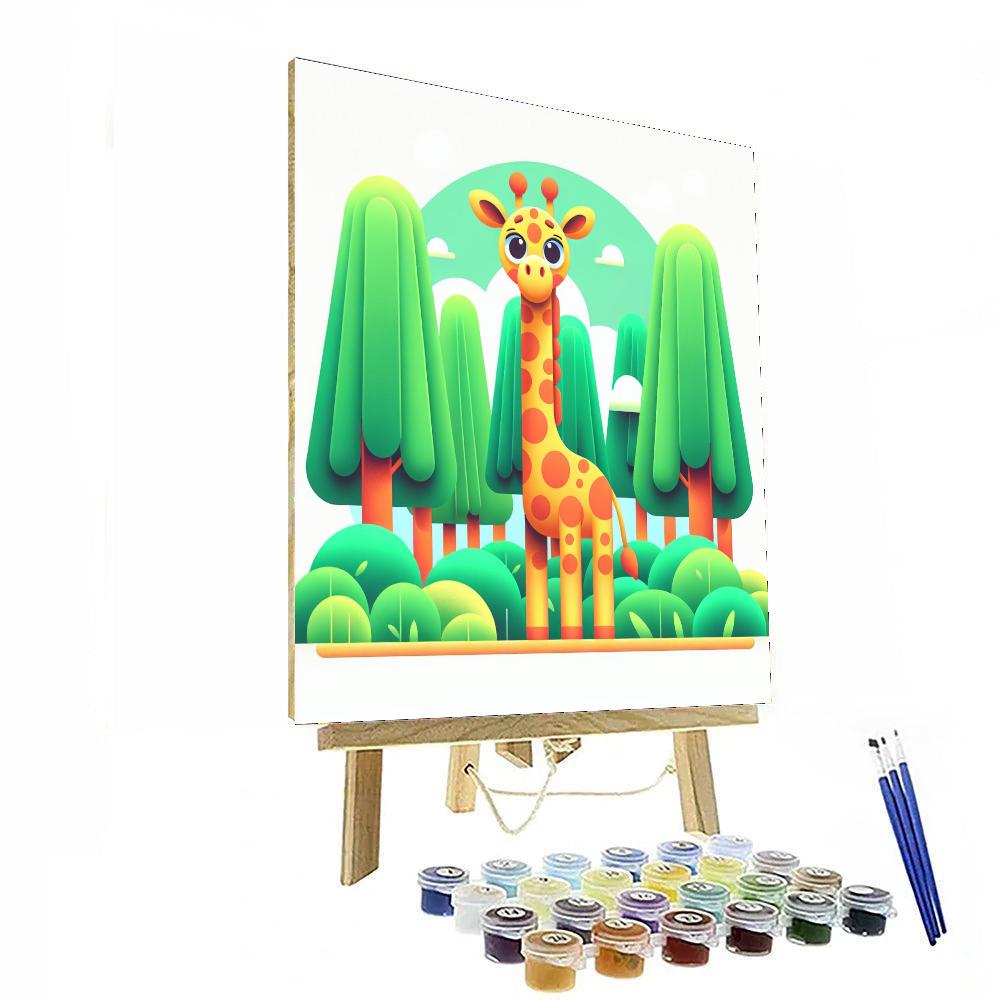 Giraffe's Jungle Playtime Numbered Painting Kits