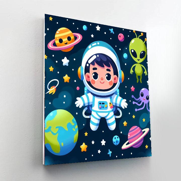 Galactic Space Expedition Paint By Numbers Art
