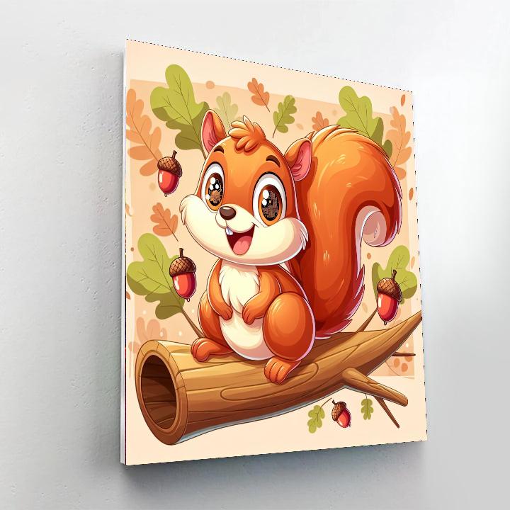 Adorable Squirrel Paint By Numbers Kits