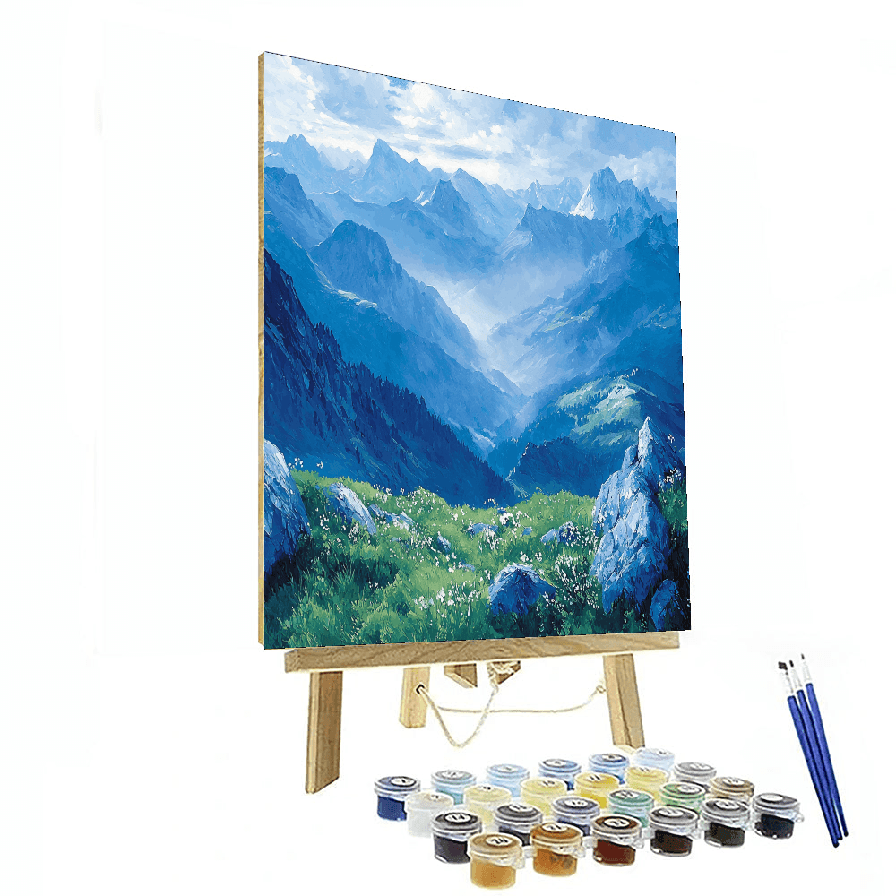 Friedrich Inspired Majestic Mountains - DIY Painting By Numbers Kit
