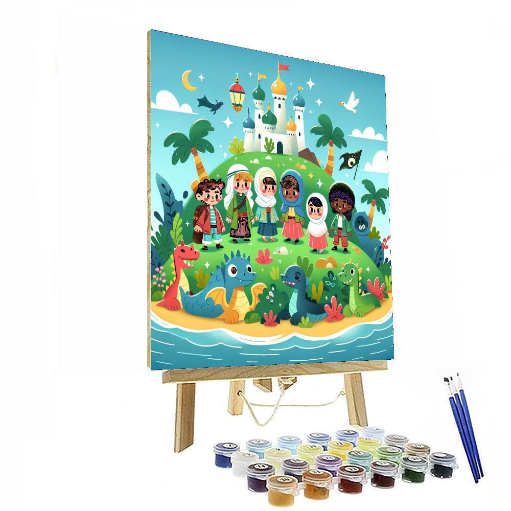 Mystical Enchanted Island Number Painting